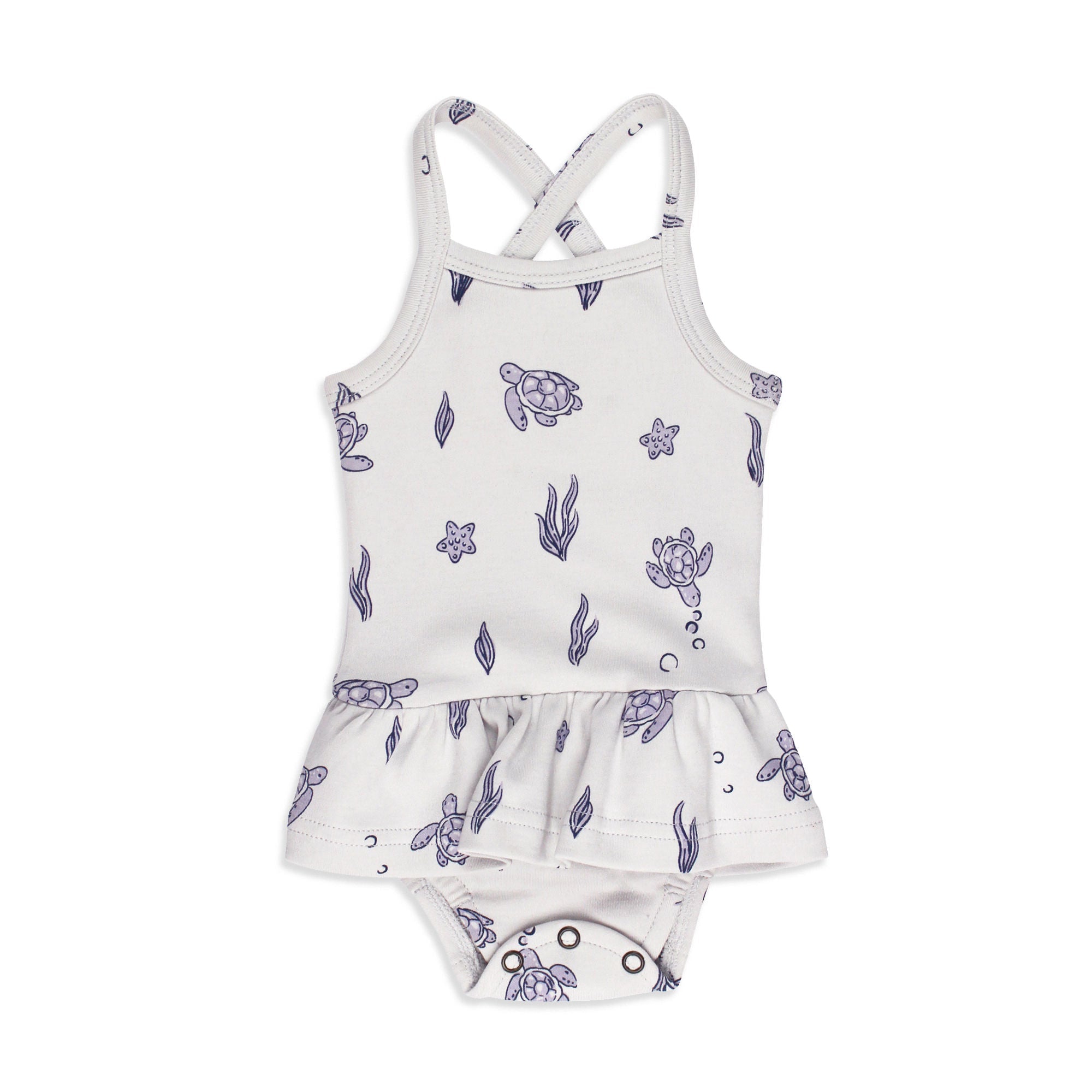 Sea Turtle | Skirted X-Back Bodysuit