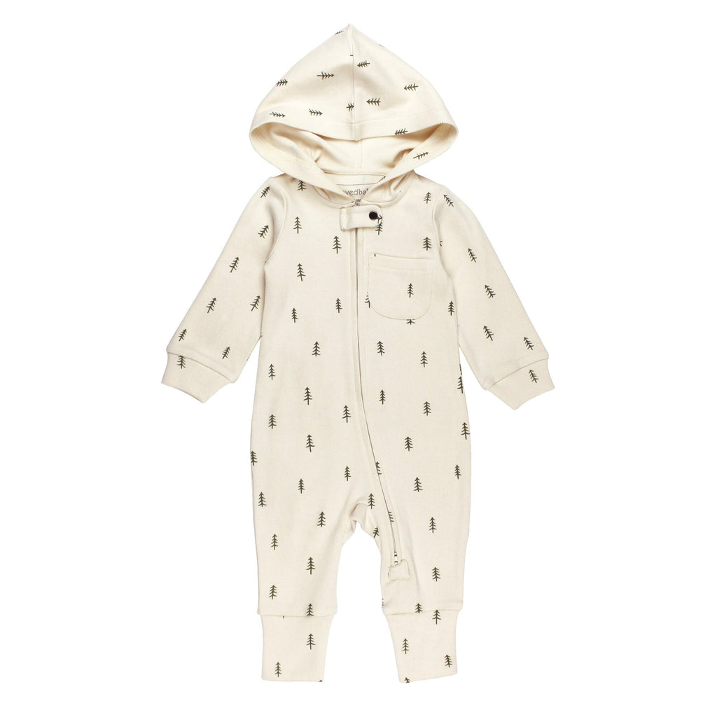 Buttercream Tree | Organic Zipper Romper