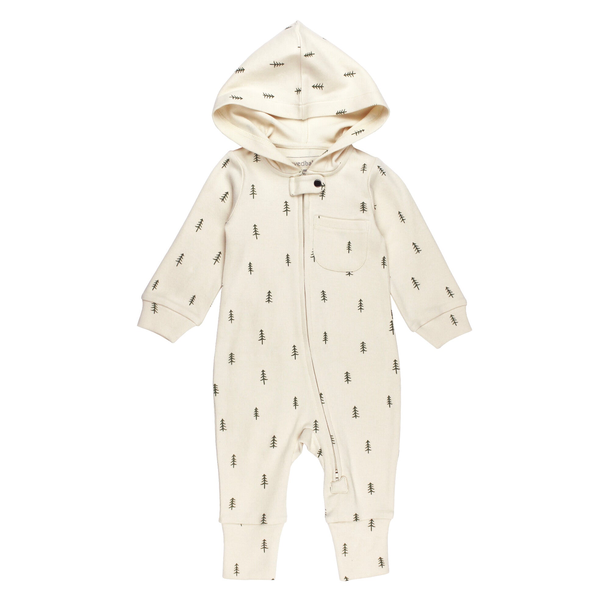 Buttercream Tree | Organic Zipper Romper