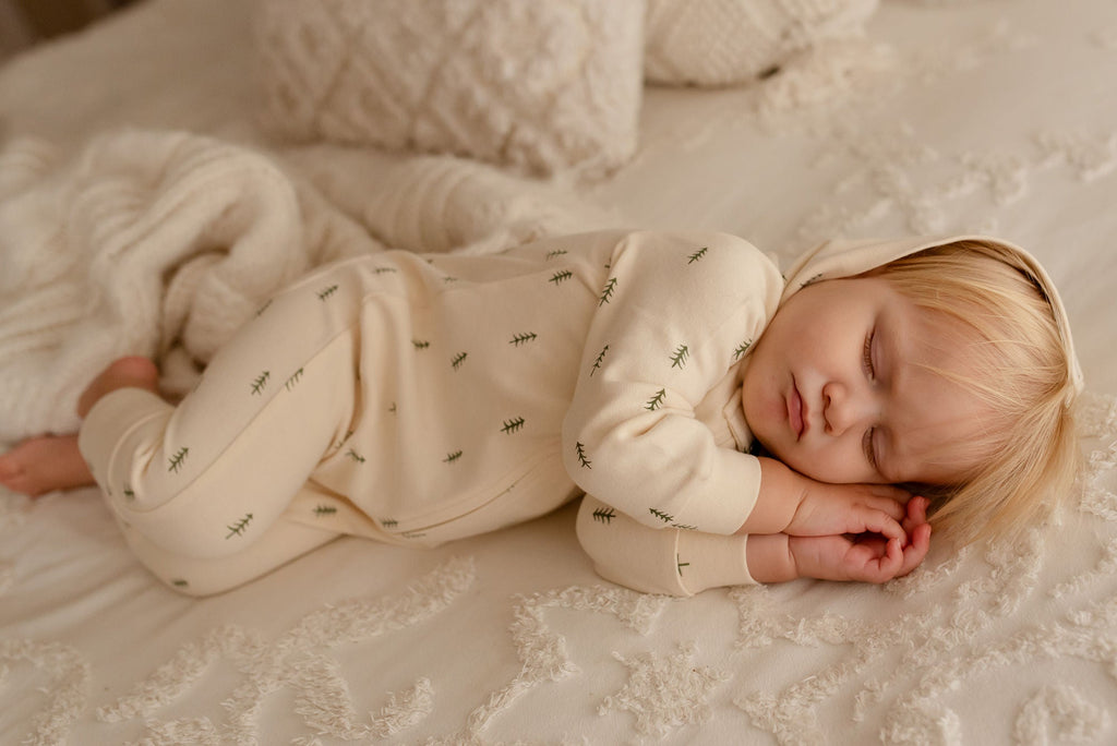 Buttercream Tree | Organic Zipper Romper
