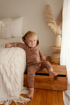 Latte Mountain | Organic Zipper Romper