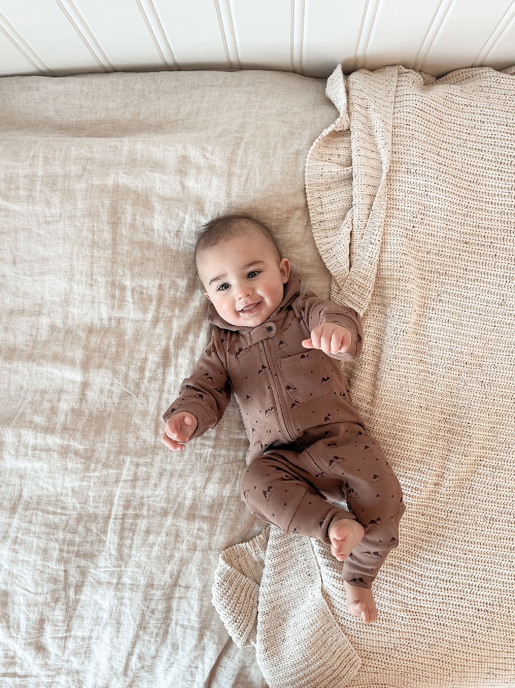 Latte Mountain | Organic Zipper Romper