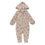 Oatmeal Pinecone | Organic Zipper Romper
