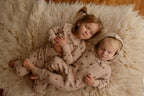 Oatmeal Pinecone | Organic Zipper Romper