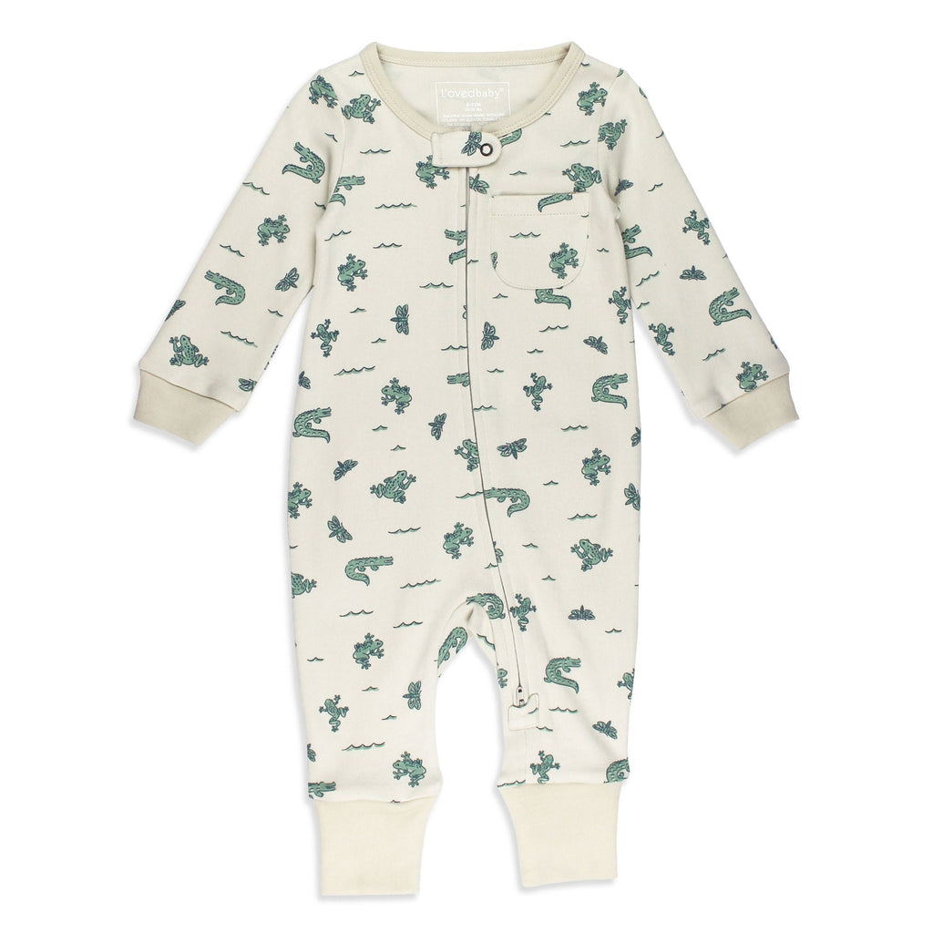 Alligator | Organic Zipper Romper