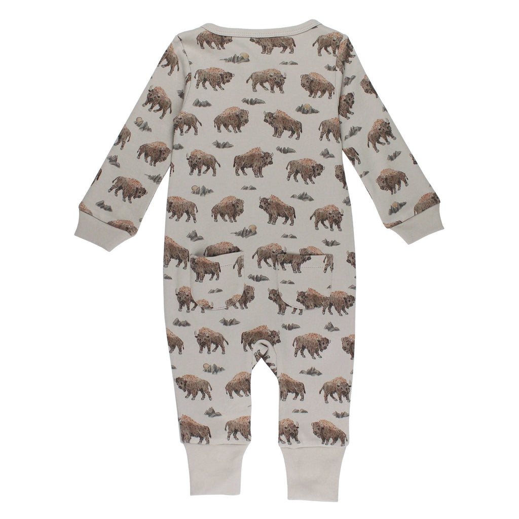 Bison | Organic Zipper Romper