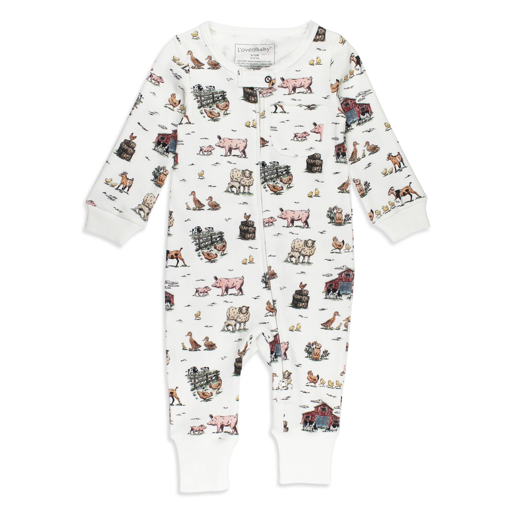 Farm Friends | Organic Zipper Romper