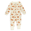 Highland Cow | Organic Zipper Romper