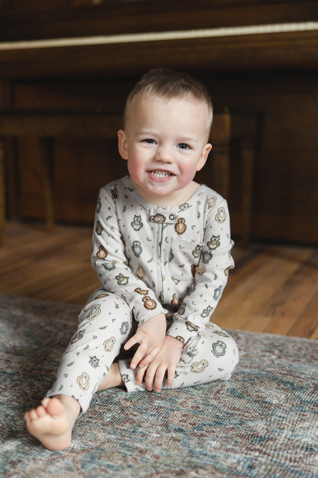 Owl Hoo? | Organic Zipper Romper