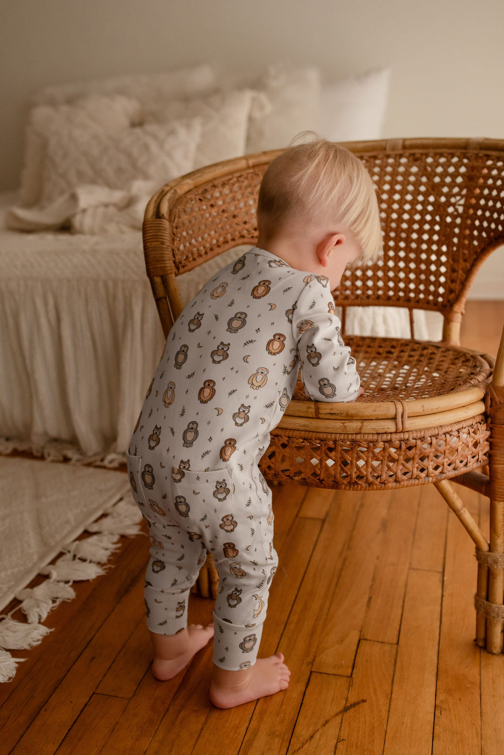Owl Hoo? | Organic Zipper Romper