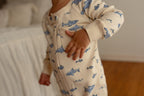 Shark | Organic Zipper Romper