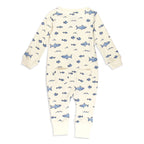 Shark | Organic Zipper Romper
