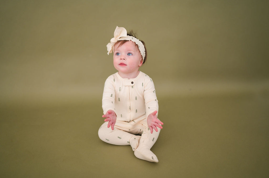 Buttercream Tree | Organic Zipper Footie