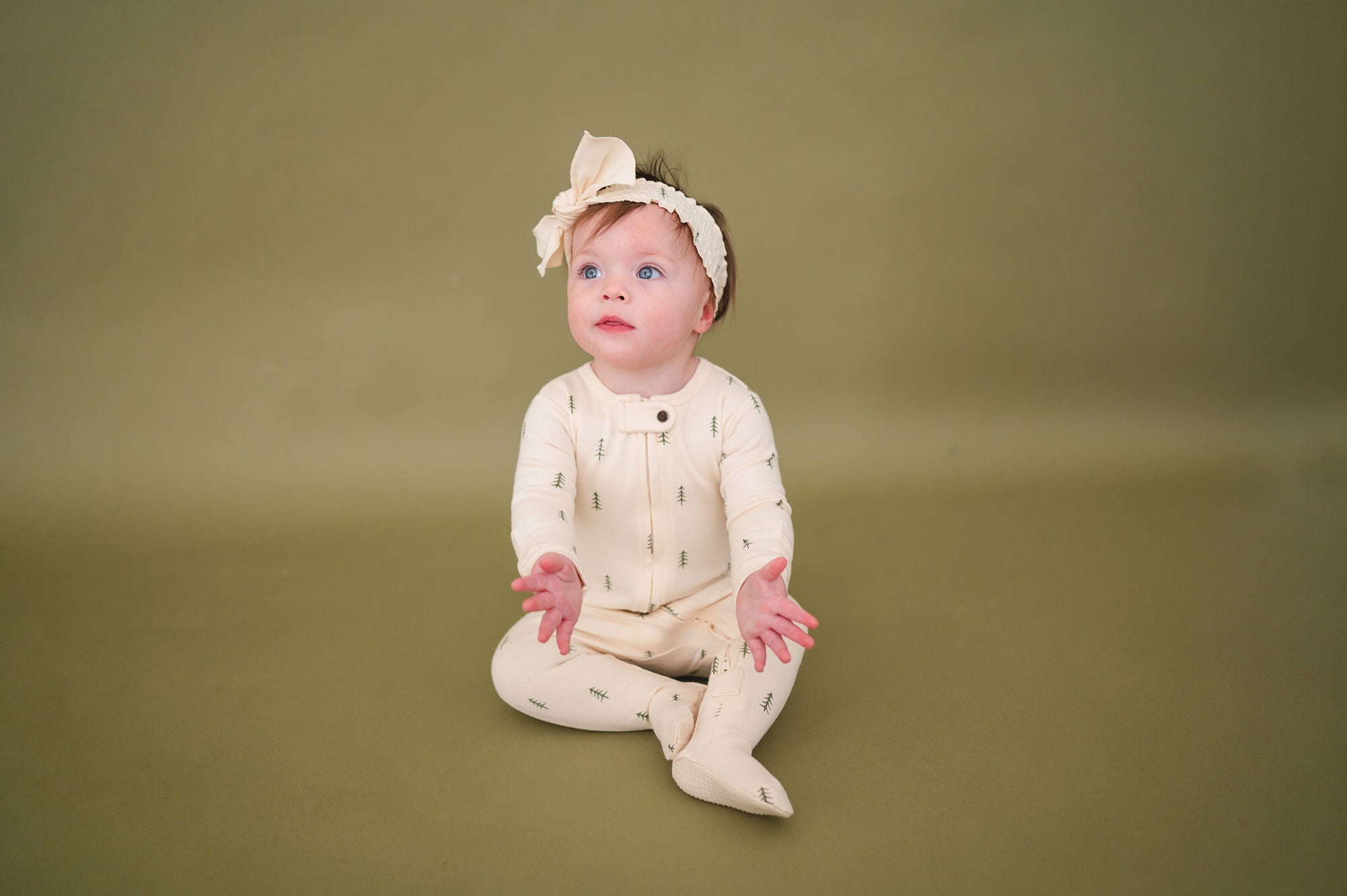 Buttercream Tree | Organic Zipper Footie