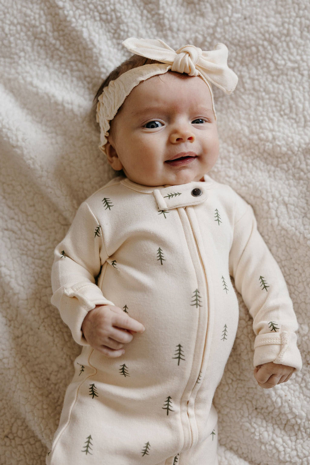 Buttercream Tree | Organic Zipper Footie