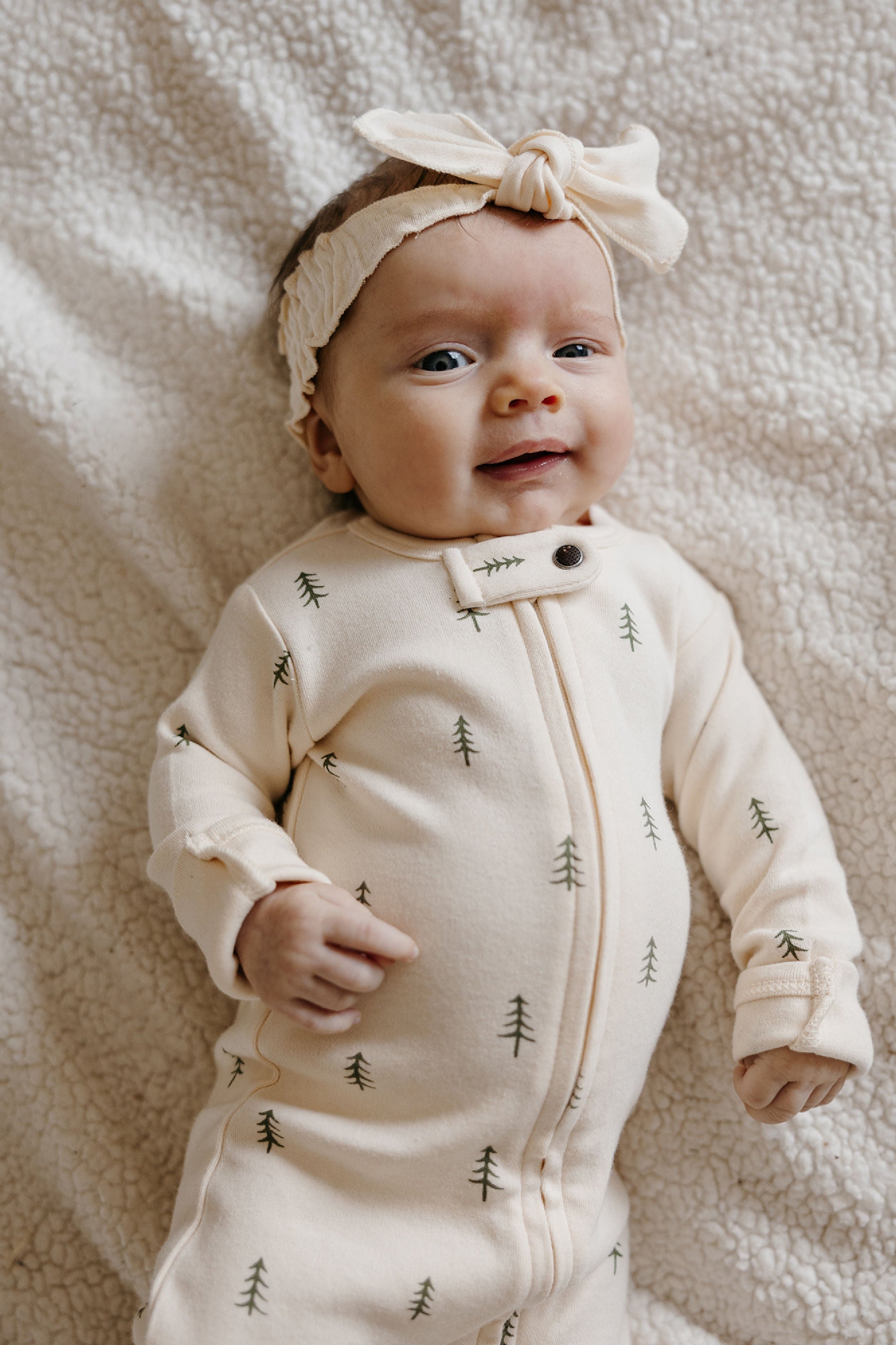 Buttercream Tree | Organic Zipper Footie