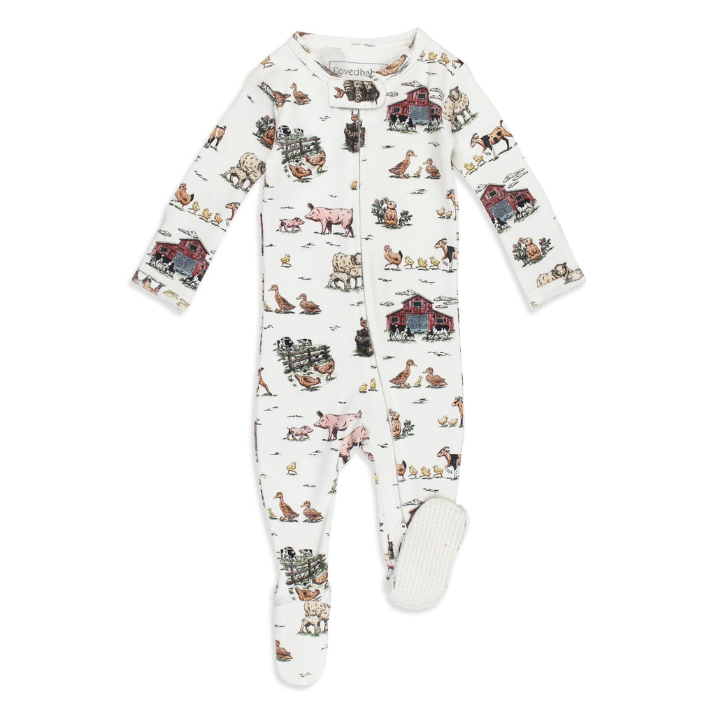 Farm Friends | Organic Zipper Footie