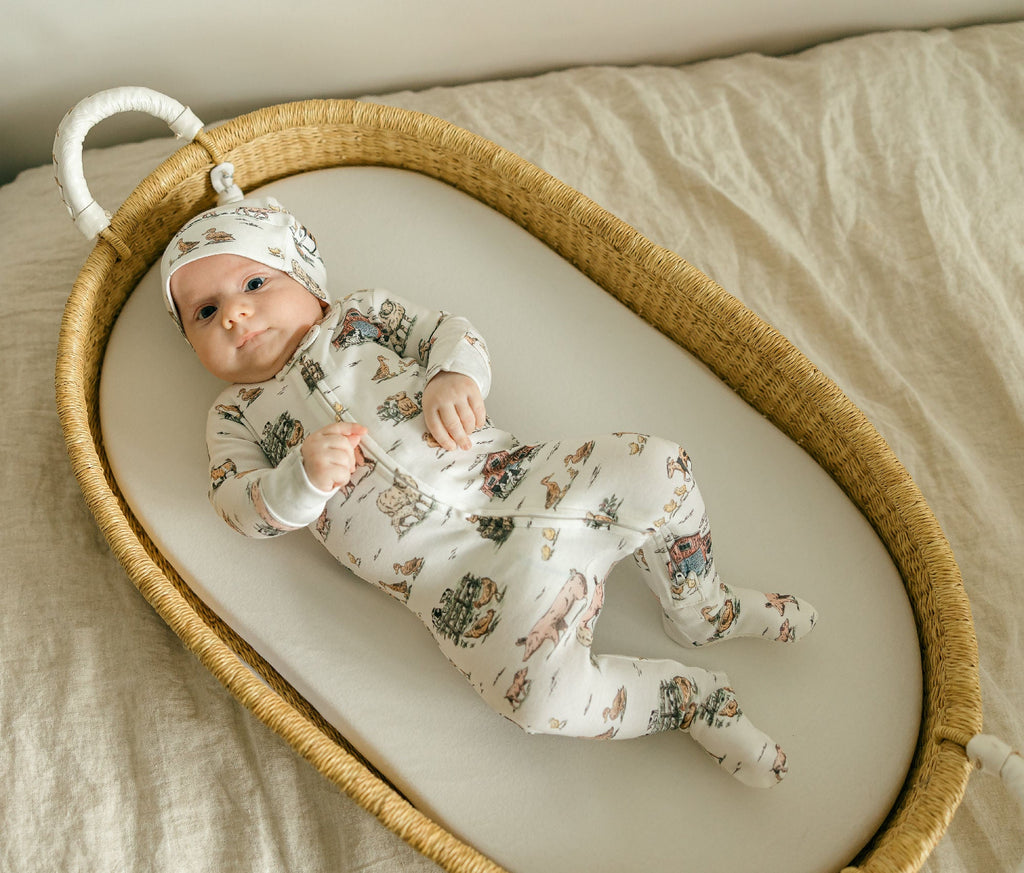 Farm Friends | Organic Zipper Footie