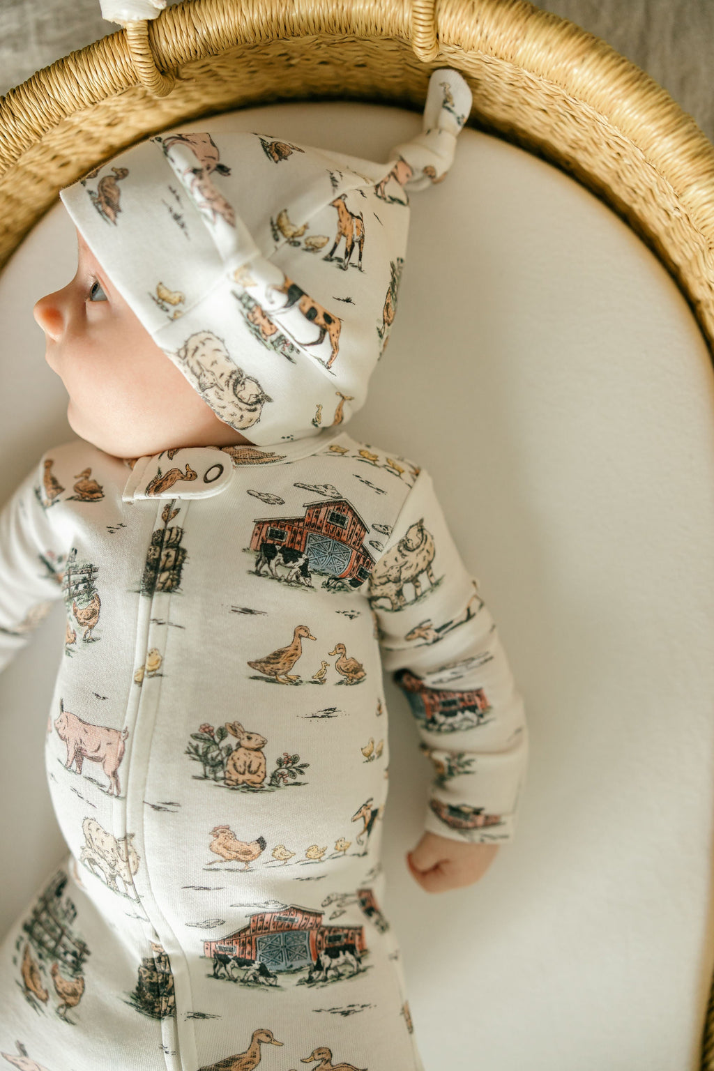 Farm Friends | Organic Zipper Footie