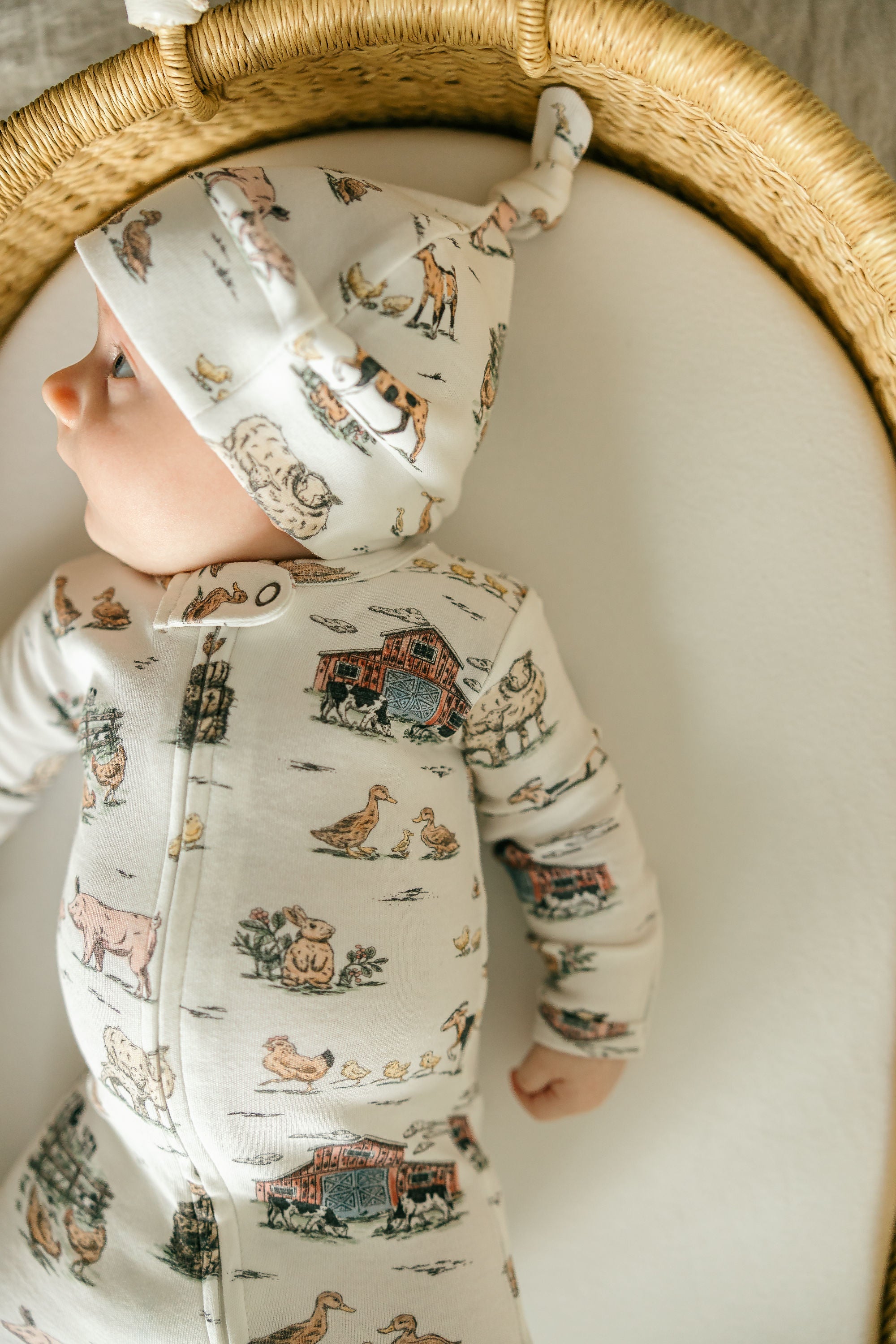 Farm Friends | Organic Zipper Footie