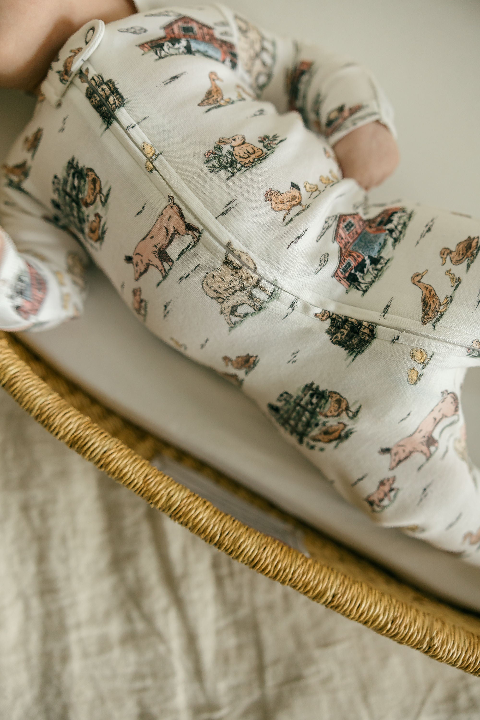 Farm Friends | Organic Zipper Footie