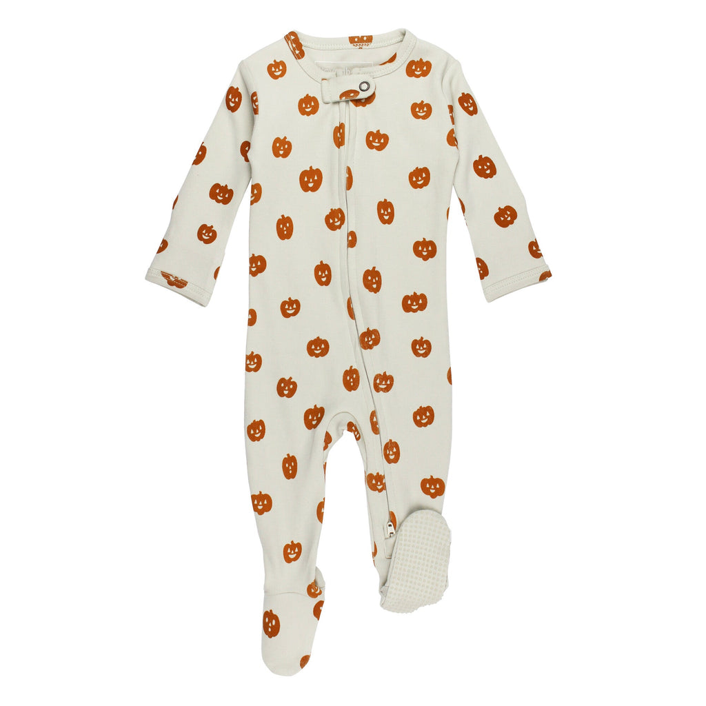 Jack-o-Lanterns | Organic Zipper Footie