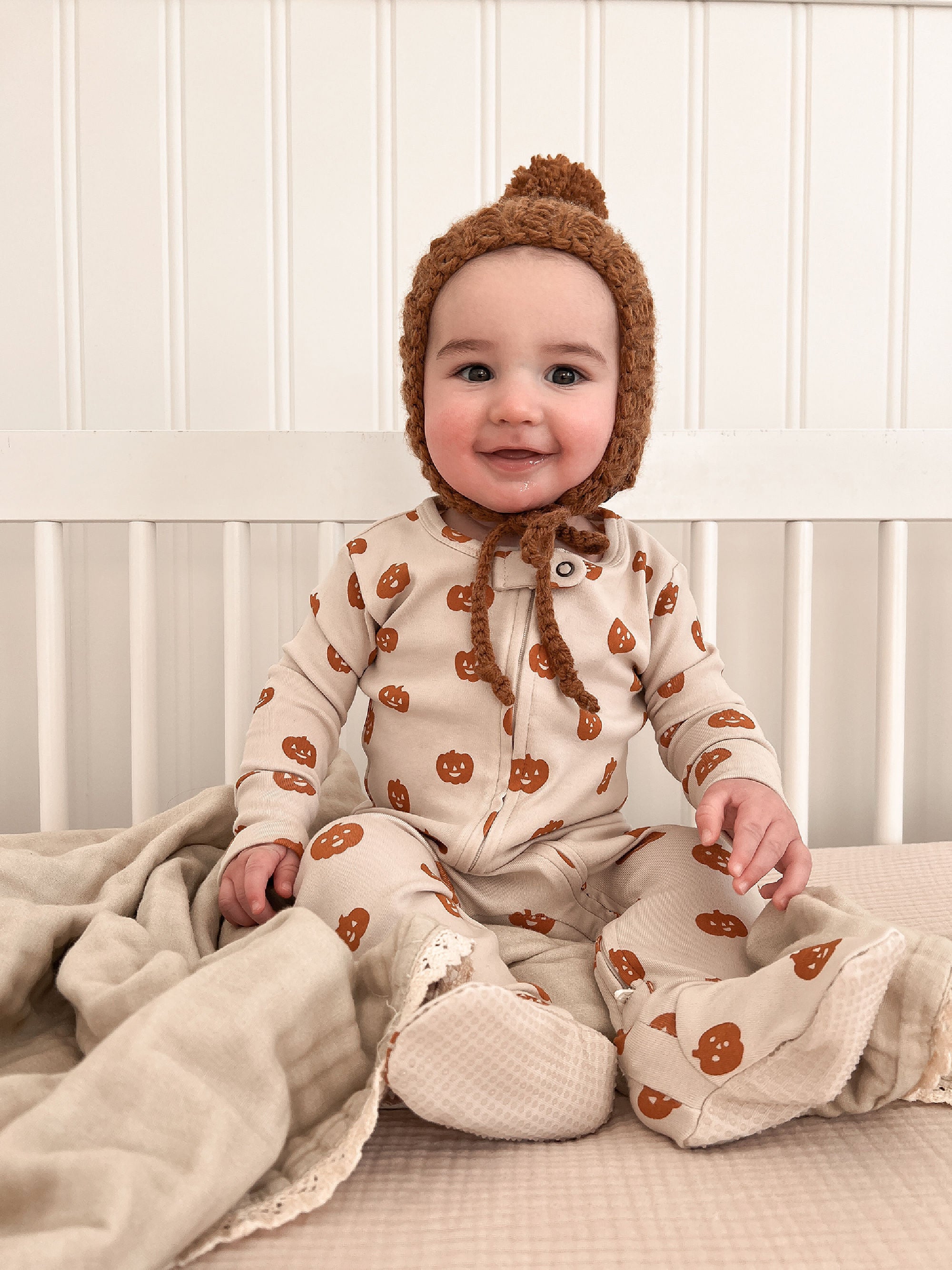 Jack-o-Lanterns | Organic Zipper Footie