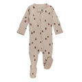 Oatmeal Pinecone | Organic Zipper Footie