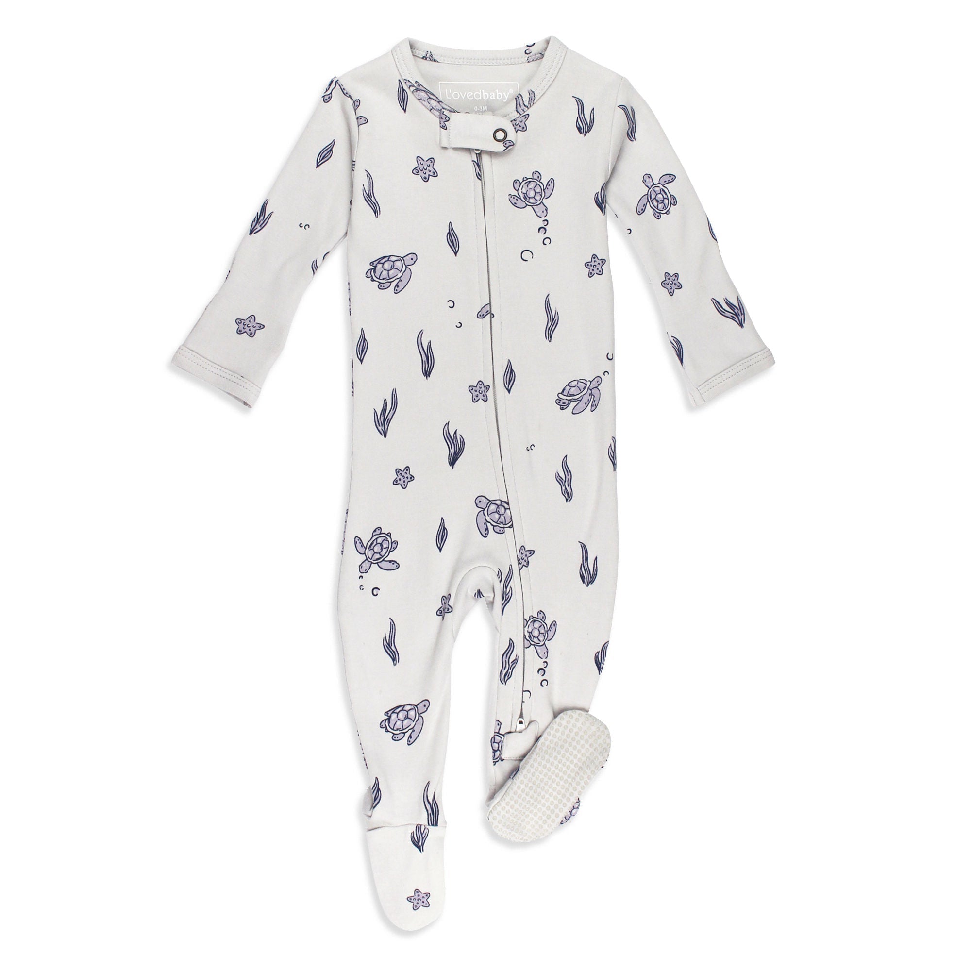 Sea Turtle | Organic Zipper Footie