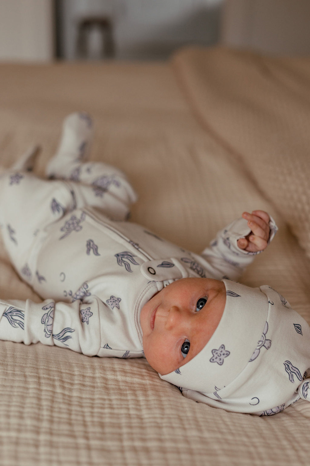 Sea Turtle | Organic Zipper Footie