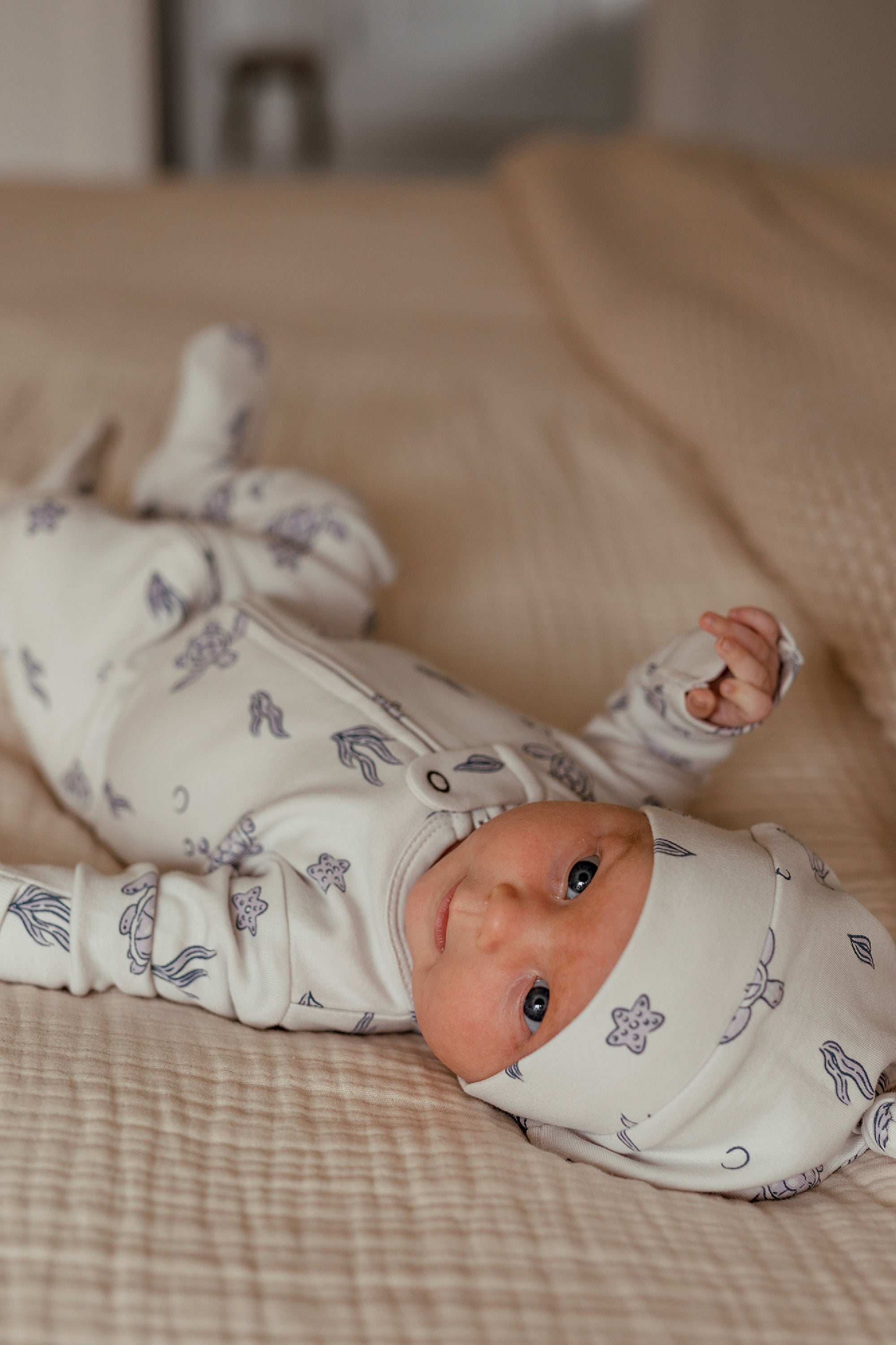 Sea Turtle | Organic Zipper Footie