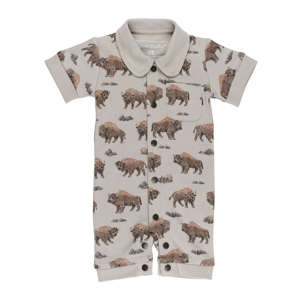 Bison | Kids' Organic Button-Up S/Sleeve