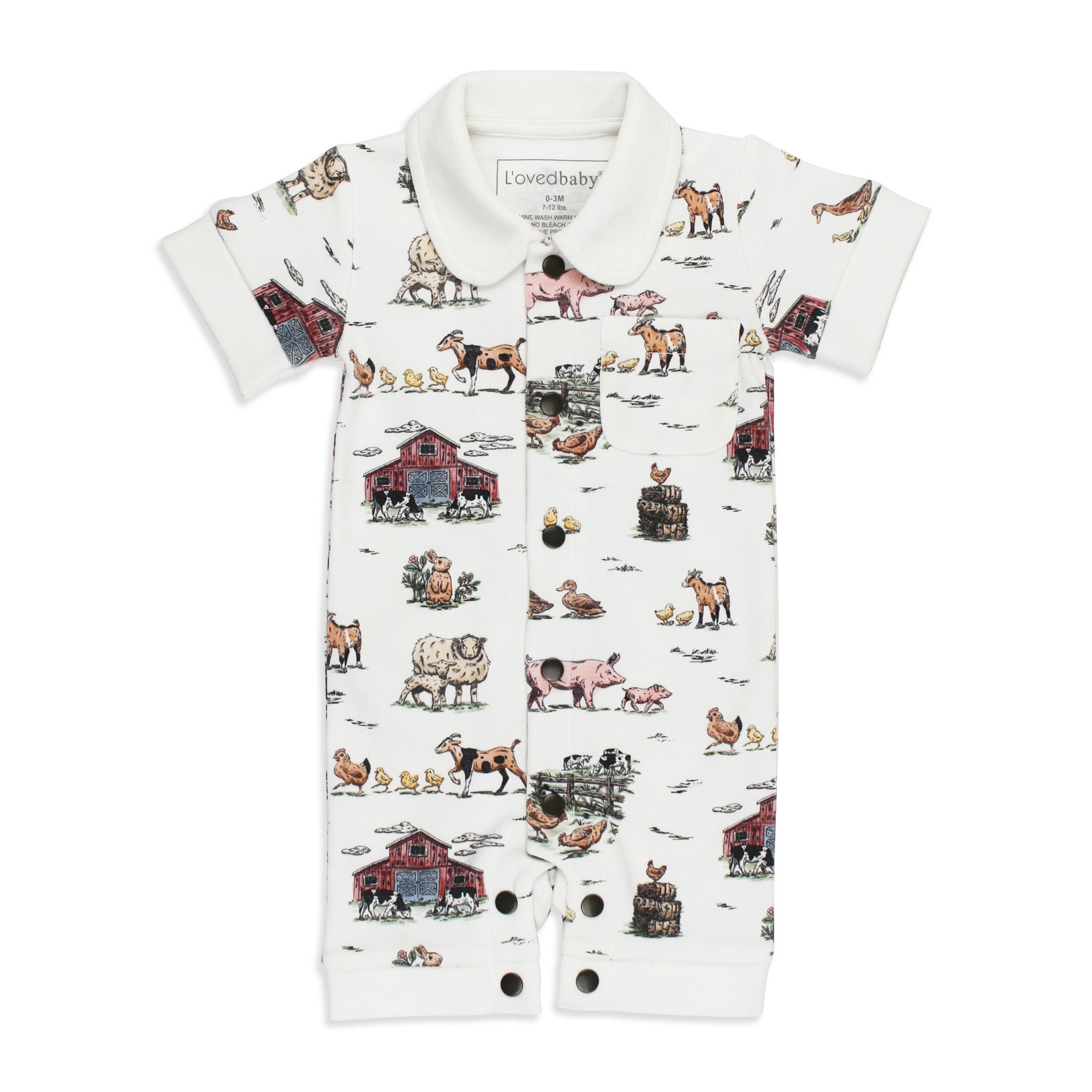 Farm Friends | Organic S/Sleeve Coverall