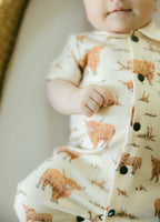 Highland Cow | Organic S/Sleeve Coverall