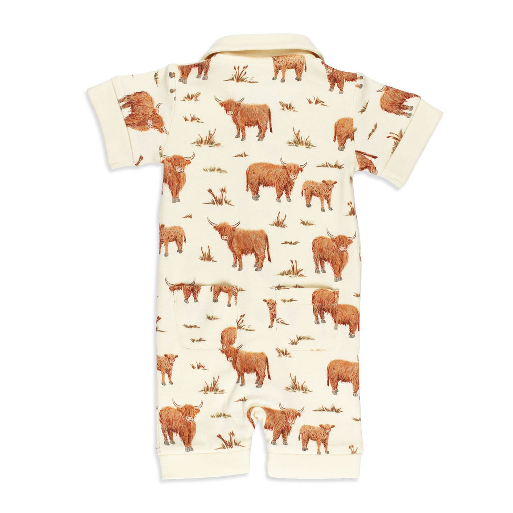 Highland Cow | Organic S/Sleeve Coverall