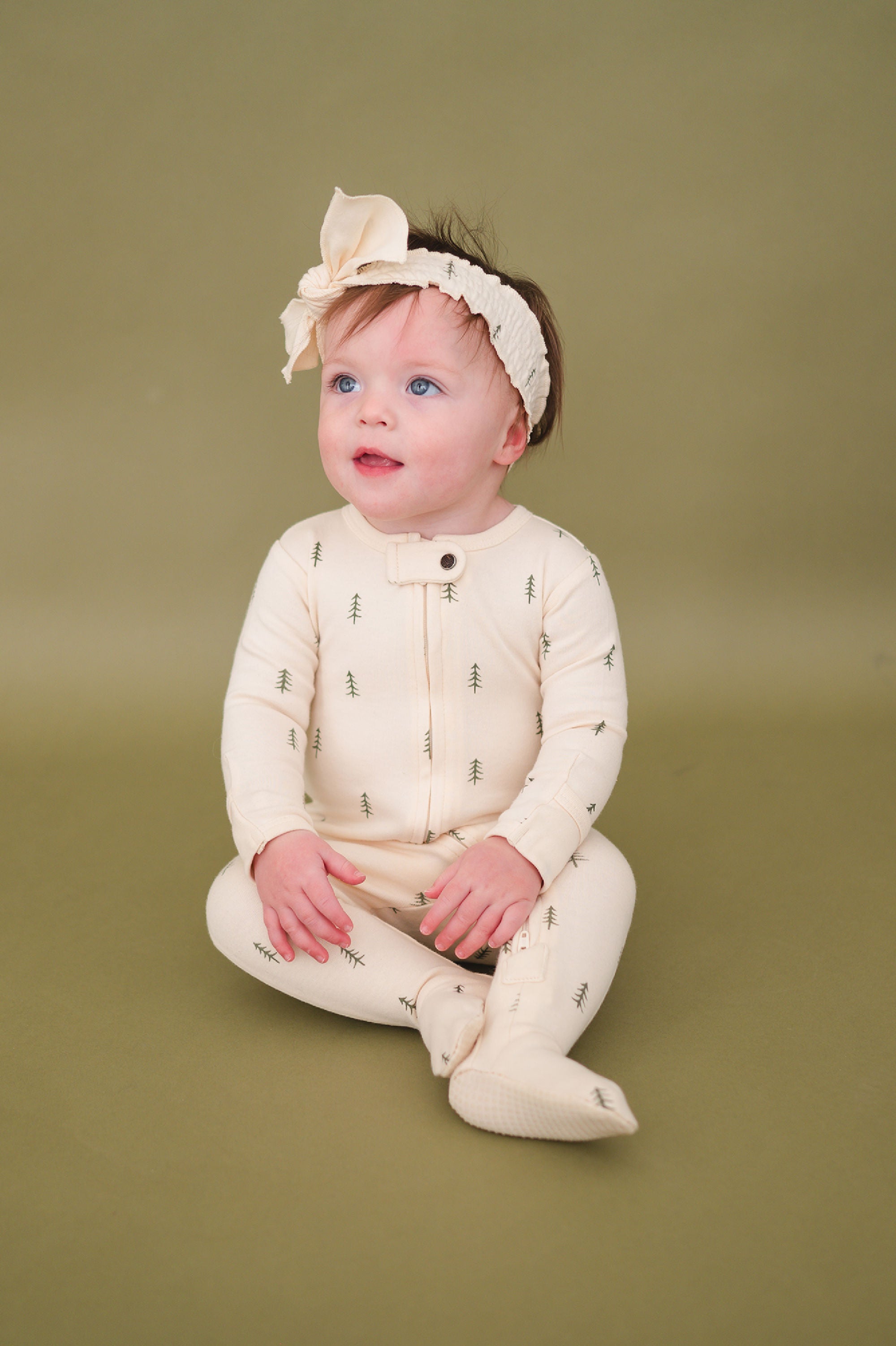 Buttercream Tree | Organic Smocked Headband