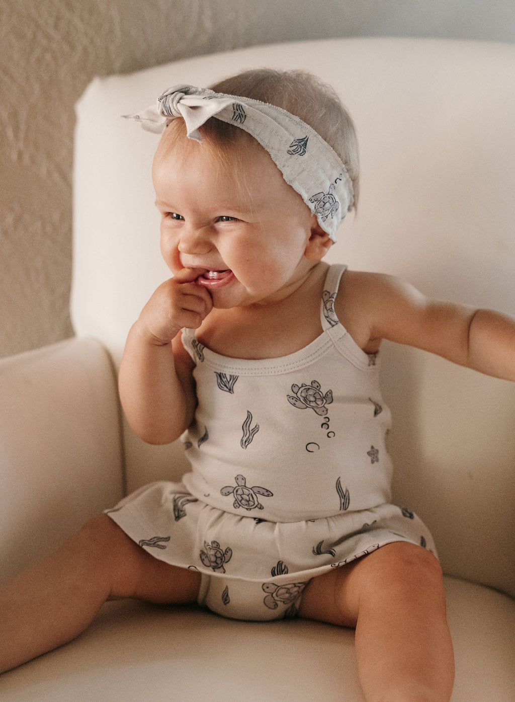 Sea Turtle | Organic Smocked Headband