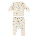 Buttercream Tree | Organic Henley Sweatshirt & Jogger Set