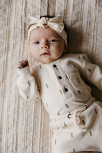 Buttercream Tree | Organic Henley Sweatshirt & Jogger Set