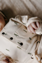Buttercream Tree | Organic Henley Sweatshirt & Jogger Set