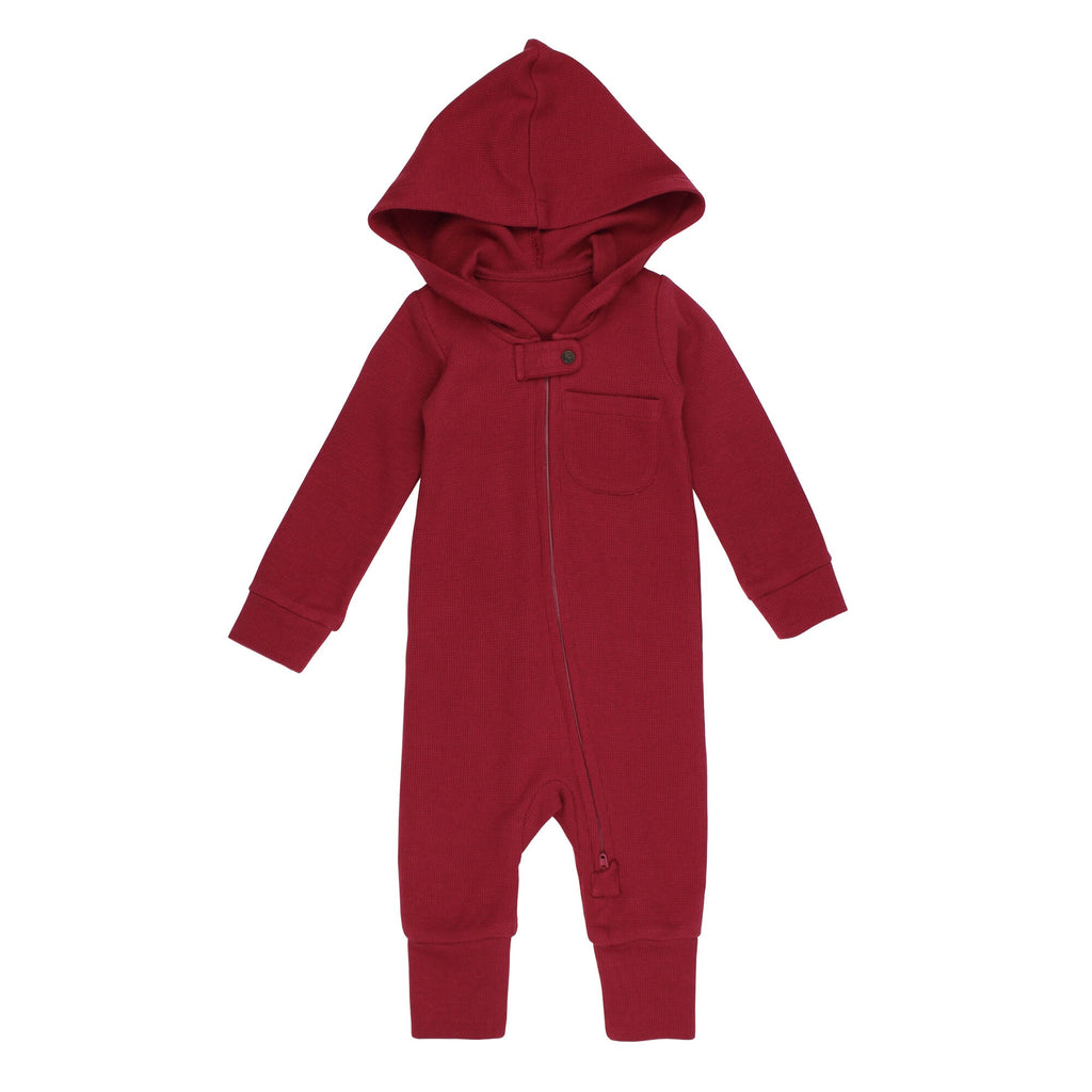 Crimson | Organic Thermal Zipper Romper