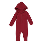 Crimson | Organic Thermal Zipper Romper