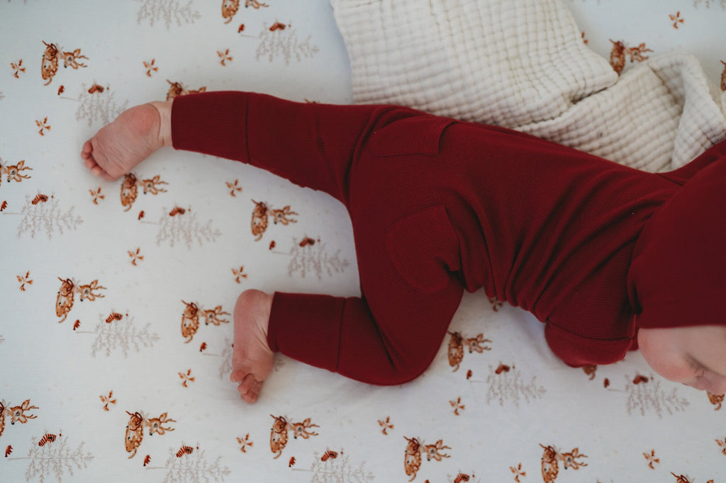 Crimson | Organic Thermal Zipper Romper