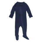 Midnight | Organic Thermal Zipper Footie