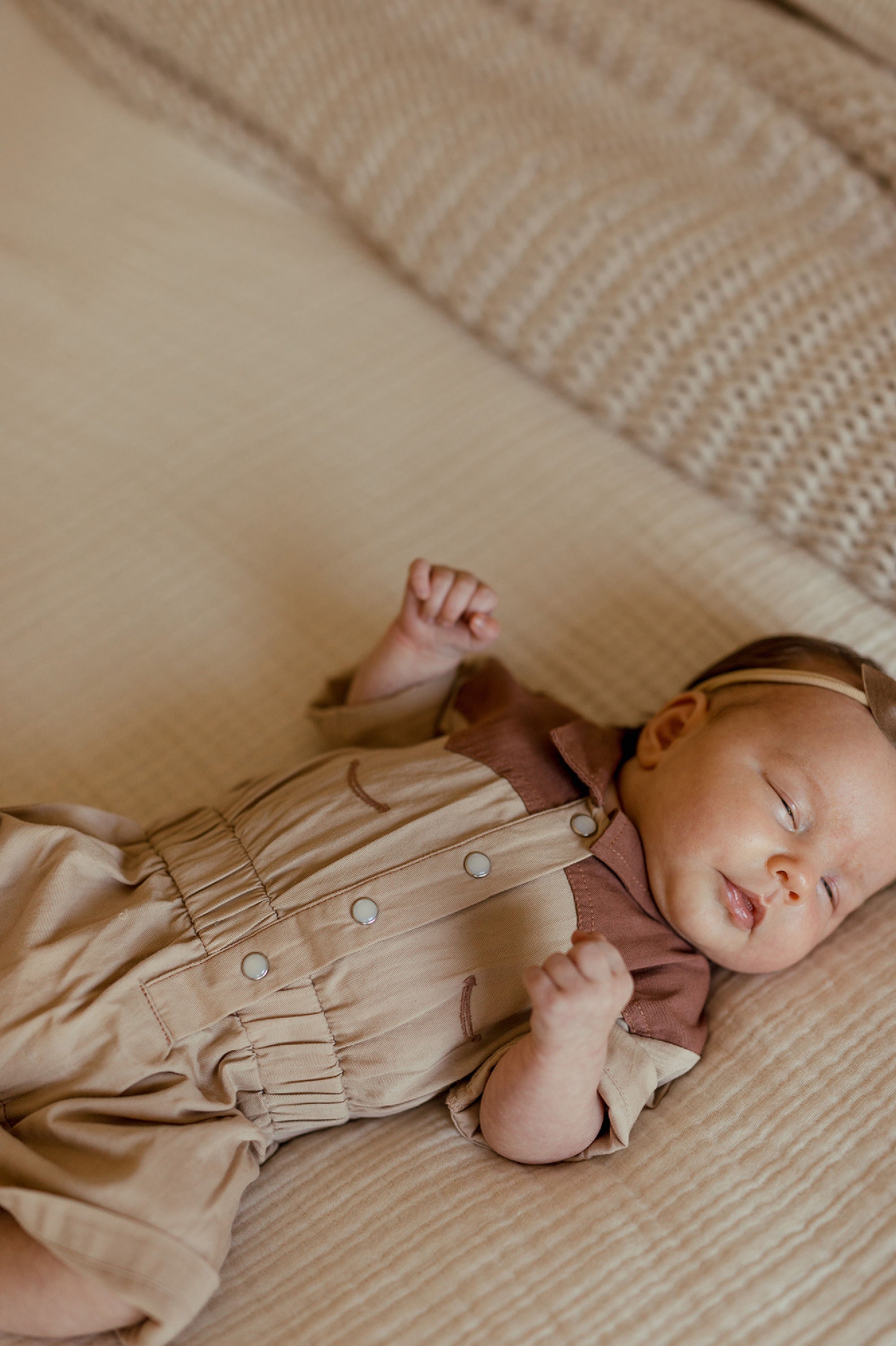 Oatmeal | Organic Western Romper