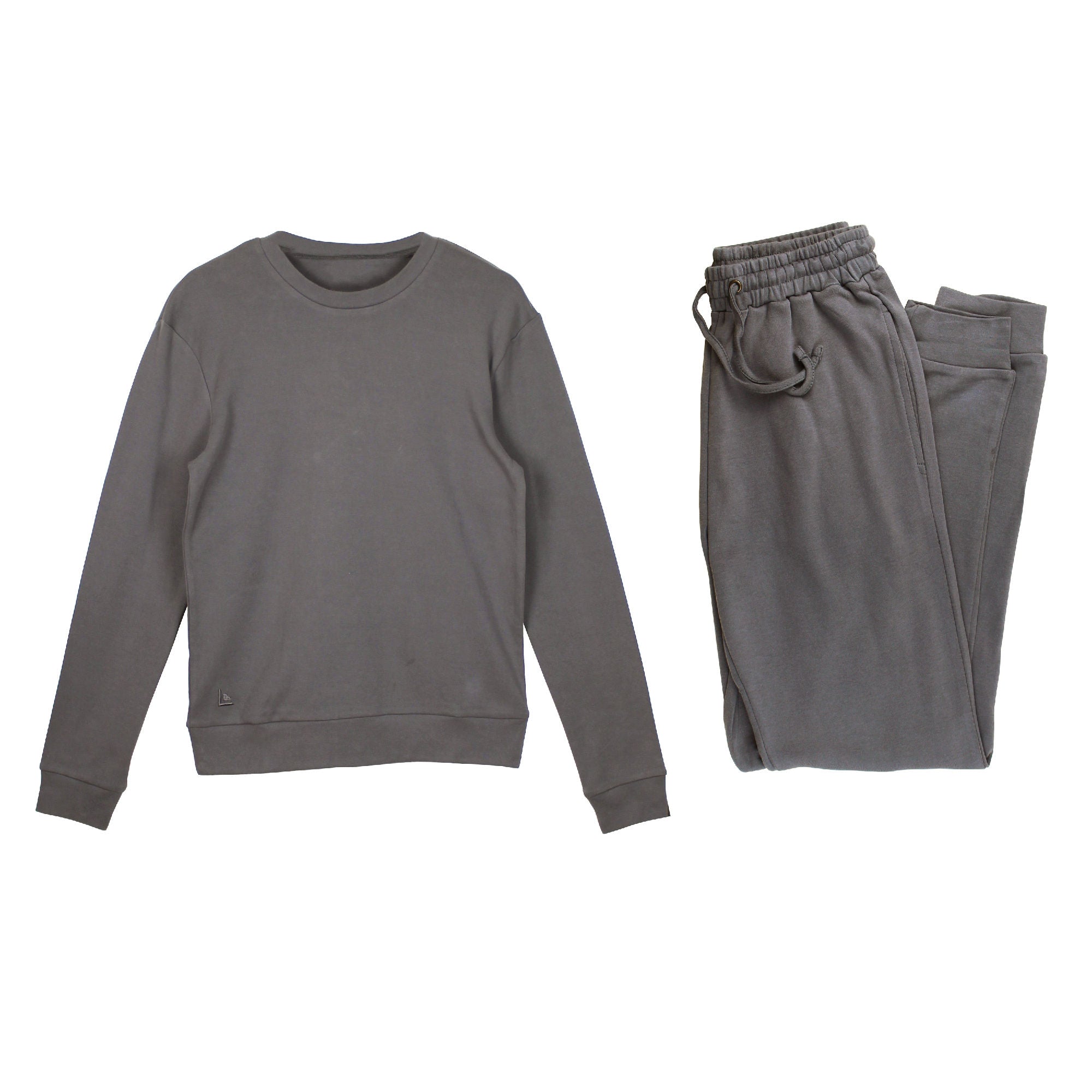 Gray | Women's Organic Comfy Crew & Jogger Set