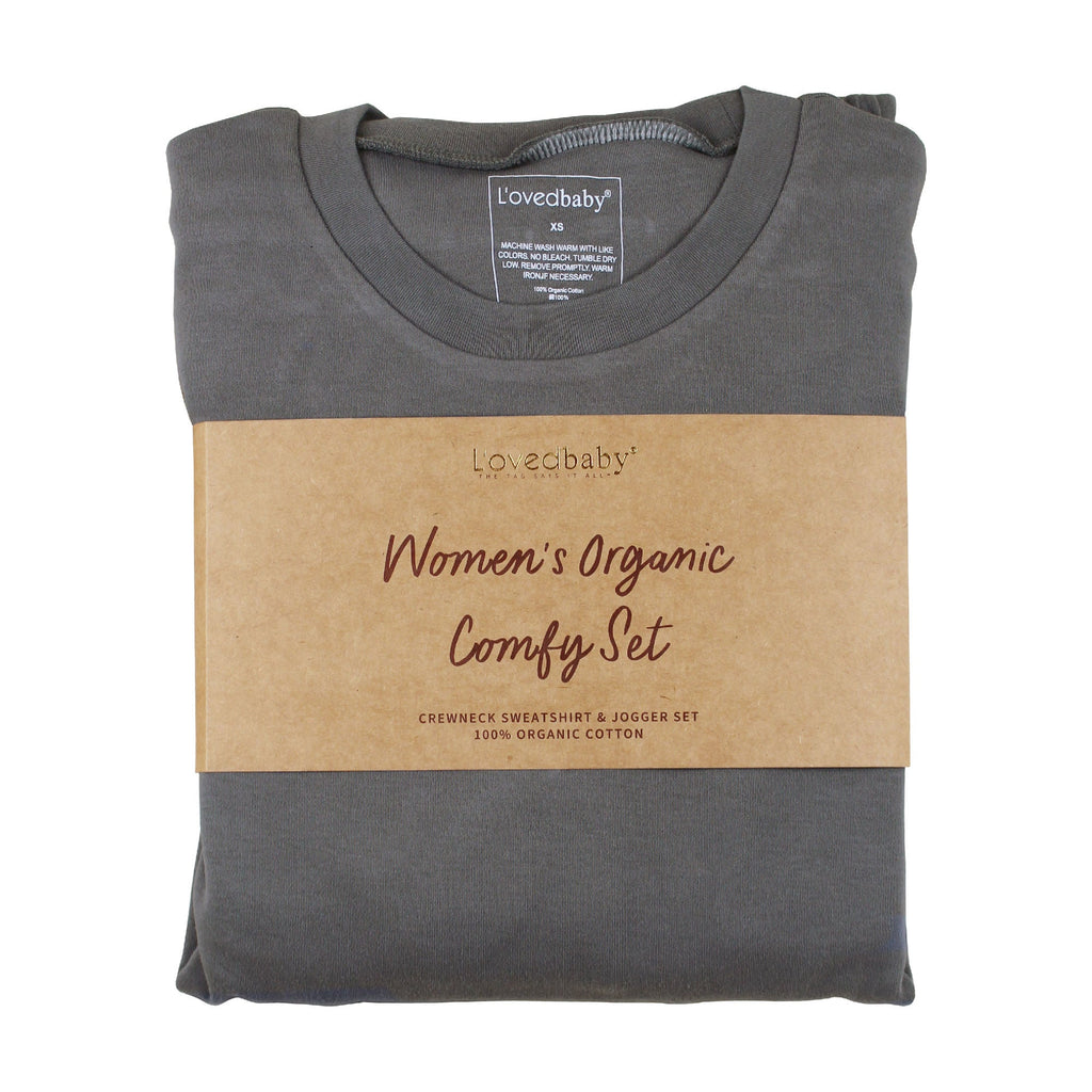 Gray | Women's Organic Comfy Crew & Jogger Set