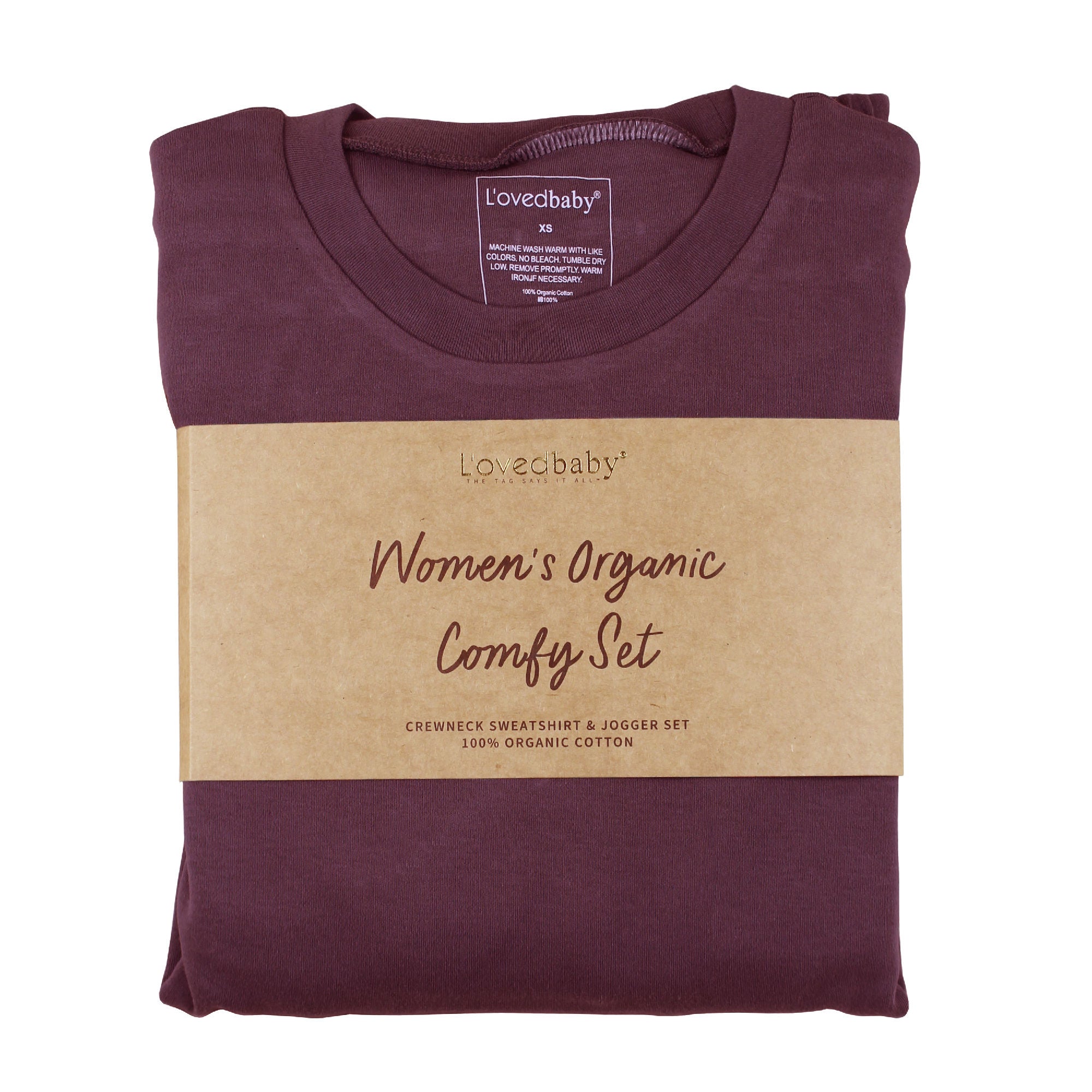 Plum | Women's Organic Comfy Crew & Jogger Set