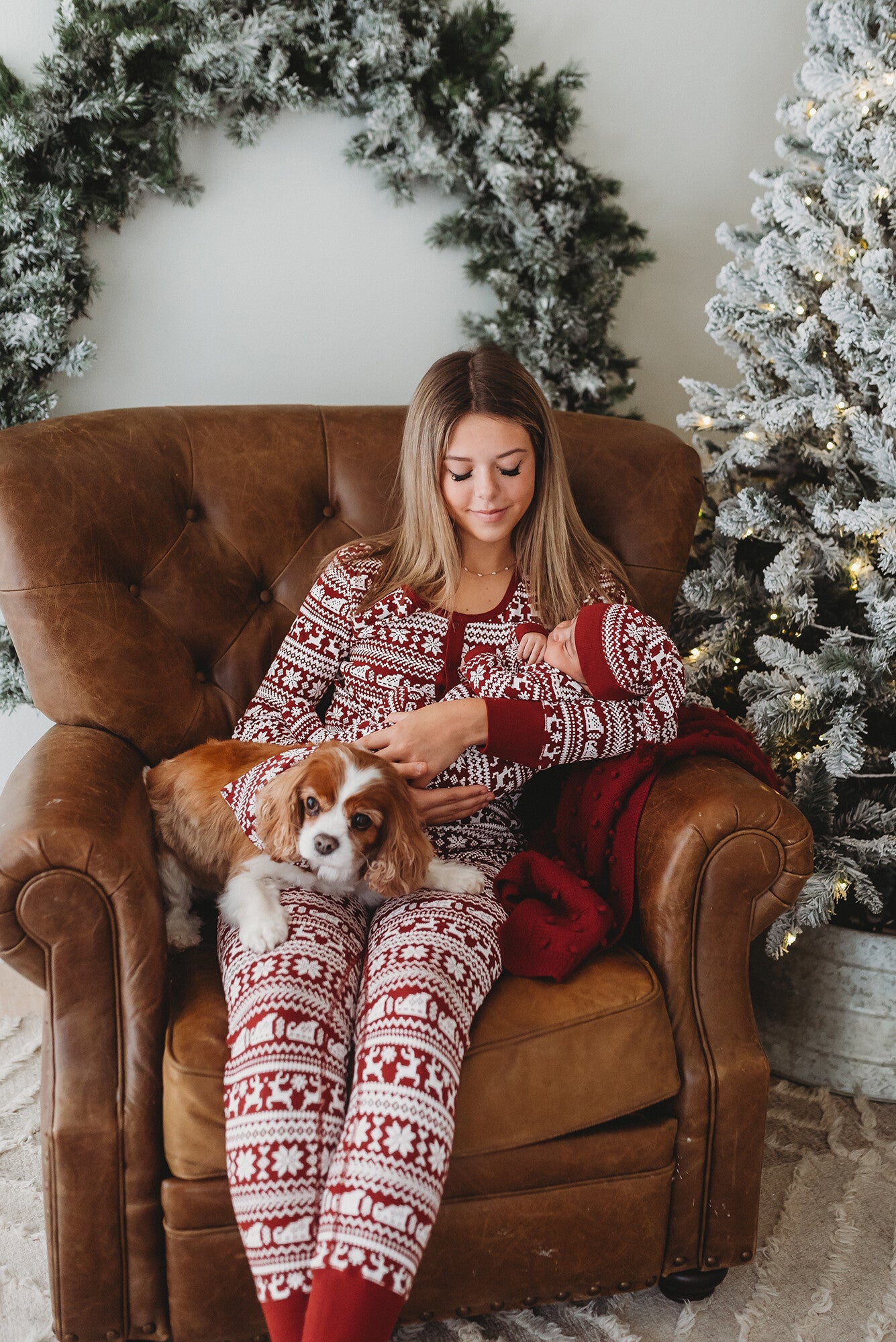 Santa's Sleigh | Women's Holiday Thermal PJ & Cap Set