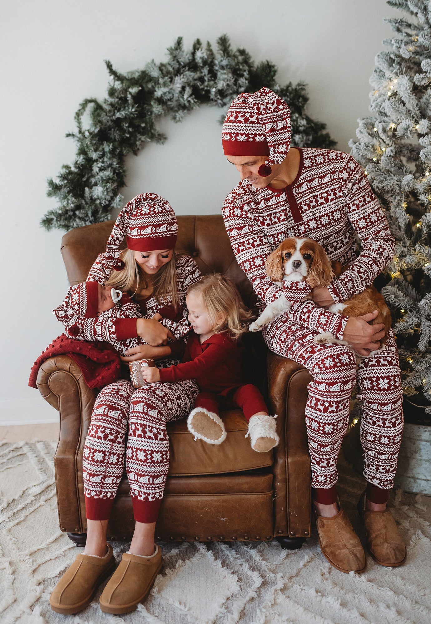 Santa's Sleigh | Women's Holiday Thermal PJ & Cap Set